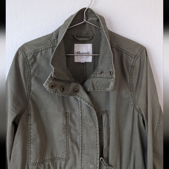 Madewell Passage Jacket Army Green Surplus Military Inspired Jacket 100% Cotton - Picture 8 of 11